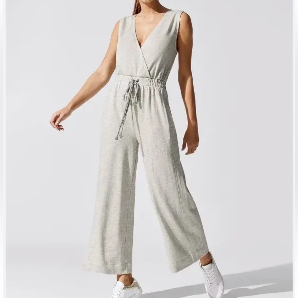CARBON 38 DRAWSTRING FRENCH TERRY JUMPSUIT SMALL